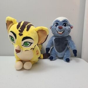 Disney Lion Guard Lot Of 2 Fuli The Cheetah And Bunga Stuffed Animal Plush Toys